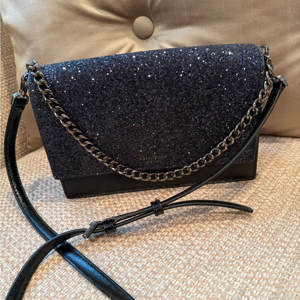 Kate Spade Cameron Sparkle Crossbody Bag with Chain Strap